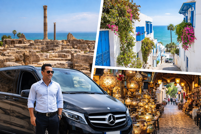 Vous faites escale à Tunis et votre bateau accoste au port de La Goulette ? Vous avez quelques heures ou une journée entière devant vous ? Alors autant en profiter intelligemment. Nous avons conçu pour vous un programme complet, fluide et parfaitement adapté aux croisiéristes, afin de découvrir les incontournables de Tunis sans stress, sans perte de temps et avec un maximum de confort. Avec Navette Tunisie, vous bénéficiez d’un service privé avec chauffeur, pensé pour que votre escale devienne un moment agréable, simple et mémorable. Excursion depuis La Goulette : pourquoi choisir un chauffeur privé ? Lors d’une escale, chaque minute compte. C’est pour cela qu’une excursion privée avec chauffeur reste la meilleure solution. Concrètement, cela vous permet de : Gagner du temps et éviter les files d’attente Voyager confortablement dans un véhicule climatisé Adapter le programme selon vos envies Être accompagné du début jusqu’à la fin 👉 Le point essentiel : Le chauffeur reste avec vous toute la journée jusqu’au retour au port de La Goulette. Même si vous souhaitez faire une pause : Pour déjeuner tranquillement Pour prendre un café Ou simplement vous détendre 👉 Aucun souci. Le chauffeur vous attend et s’adapte à votre rythme. Encore mieux : 👉 Il peut vous proposer les meilleurs restaurants locaux, et vous choisissez celui qui vous convient. 👉 Il peut également vous emmener pour une balade à dos de chameau au bord de la mer, une expérience originale très appréciée des visiteurs. Visiter Carthage depuis La Goulette : immersion dans l’histoire antique Impossible de passer à côté de Carthage, l’un des sites historiques les plus célèbres de Tunisie. Située à seulement quelques minutes du port, Carthage offre une plongée fascinante dans l’histoire. Vous y découvrirez : Les impressionnants thermes d’Antonin La célèbre colline de Byrsa Les vestiges de l’ancienne civilisation punique et romaine 👉 L’avantage avec notre service : Vous êtes déposés directement sur les sites les plus importants, sans perte de temps. C’est une visite idéale pour une escale : rapide, enrichissante et parfaitement organisée. Sidi Bou Saïd : le village incontournable aux couleurs bleu et blanc Après Carthage, direction Sidi Bou Saïd, sans doute l’un des plus beaux villages de Méditerranée. Ce lieu est connu pour : Ses maisons blanches aux volets bleus Ses ruelles pittoresques Ses vues magnifiques sur la mer C’est l’endroit parfait pour : Prendre de superbes photos Flâner tranquillement Profiter d’une ambiance unique 👉 Votre chauffeur vous dépose au cœur du village et vous attend pendant votre visite. Vous profitez librement, sans contrainte. La Médina de Tunis : une expérience authentique au cœur de la ville Classée au patrimoine mondial, la Médina de Tunis est un passage incontournable. C’est ici que vous découvrirez : Les souks traditionnels L’artisanat local Une ambiance vivante et authentique Vous pouvez : Acheter des souvenirs Découvrir la culture locale Goûter à des spécialités tunisiennes 👉 Pas besoin de vous inquiéter pour l’organisation : Votre chauffeur vous dépose à l’entrée et vous récupère facilement. Déjeuner tunisien : liberté totale et conseils locaux Pendant votre excursion, vous aurez forcément envie de goûter à la cuisine locale. 👉 Bonne nouvelle : Vous êtes totalement libre de choisir où manger. Le chauffeur peut vous suggérer : Des restaurants traditionnels Des adresses avec vue sur mer Des lieux rapides ou plus raffinés Parmi les plats à ne pas manquer : Couscous tunisien Brik à l’œuf Tajine tunisien 👉 Vous prenez votre temps, sans pression. Le chauffeur reste disponible et vous attend. Activité optionnelle : balade à dos de chameau en bord de mer Envie d’ajouter une touche originale à votre journée ? 👉 Nous pouvons organiser une balade à dos de chameau au bord de la mer. C’est une activité : Ludique Accessible à tous Parfaite pour des souvenirs uniques 👉 Le chauffeur vous y emmène directement, selon votre planning. Organisation optimisée pour une escale sans stress Nous savons que le timing est essentiel lors d’une escale. Avec Navette Tunisie, tout est pensé pour votre tranquillité : Prise en charge directement au port Itinéraire optimisé Adaptation selon l’heure de votre bateau Retour garanti à temps au port de La Goulette 👉 Vous profitez de votre journée en toute sérénité. Navette Tunisie : un service fiable et professionnel En choisissant Navette Tunisie, vous bénéficiez : D’un chauffeur expérimenté et ponctuel D’un service personnalisé D’un accompagnement complet D’un véhicule confortable Mais surtout : 👉 D’un service humain, simple et efficace, qui vous met à l’aise dès le départ. Réservez votre excursion depuis La Goulette dès maintenant Ne laissez pas votre escale au hasard. 👉 Offrez-vous une expérience fluide, agréable et bien organisée avec Navette Tunisie. 📲 Réservation rapide via WhatsApp : ➡️ www.navettetunisie.net Nous répondons rapidement et nous organisons tout pour vous. FAQ – Escale à Tunis depuis La Goulette Que visiter en une journée depuis La Goulette ? Vous pouvez visiter Carthage, Sidi Bou Saïd et la Médina de Tunis facilement en une journée. Le chauffeur reste-t-il avec nous ? 👉 Oui, il reste avec vous toute la journée jusqu’au retour au port, même pendant les pauses. Peut-on choisir le restaurant ? 👉 Oui, vous choisissez librement. Le chauffeur peut aussi vous conseiller. Peut-on ajouter des activités ? 👉 Oui, comme une balade à dos de chameau au bord de la mer. Le retour au port est-il assuré ? 👉 Oui, nous garantissons un retour à l’heure au port de La Goulette. Comment réserver ? 👉 Contactez-nous directement via WhatsApp : www.navettetunisie.net Conclusion : transformez votre escale en expérience inoubliable Votre escale à Tunis mérite d’être bien organisée. En choisissant Navette Tunisie, vous profitez : D’un programme optimisé D’un accompagnement complet D’une expérience sans stress 👉 Le tout avec un chauffeur qui reste avec vous jusqu’à votre retour. Alors, n’attendez plus : ➡️ Réservez dès maintenant votre excursion depuis La Goulette avec Navette Tunisie et profitez pleinement de votre journée en Tunisie. CLIQUEZ ICI POUR RÉSERVER VOTRE NAVETTE PRIVÉE OU VOTRE CIRCUIT DÈS MAINTENANT SUR NAVETTETUNISIE.NET.