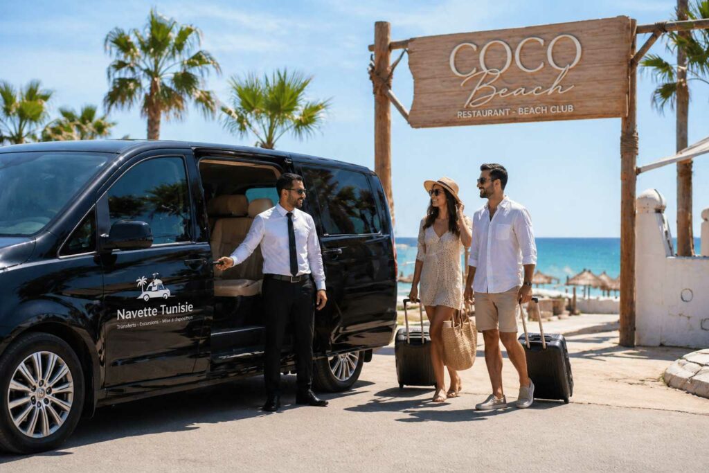transfert coco beach hammamet navette tunisie