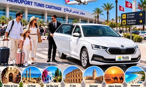Transfert privé en Tunisie avec chauffeur professionnel : aéroport, hôtels et excursions privées